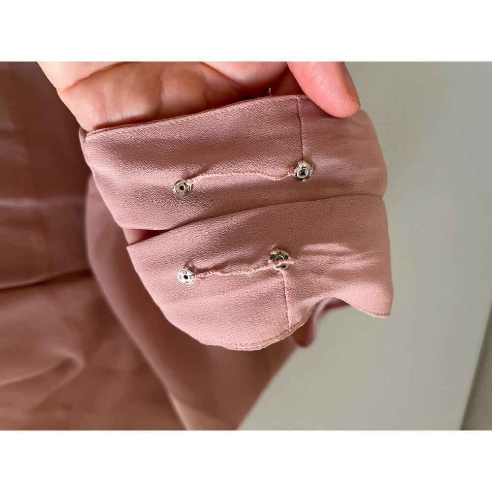 Ethereal Y2K 100% Silk Fairy Romantic Babydoll Formal Midi Dress Pink Small - Picture 10 of 13